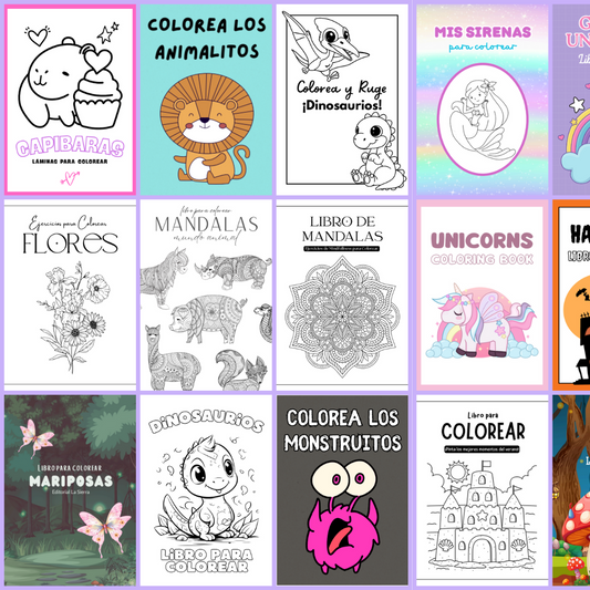 🖍️Pack 25 Libros para Colorear – Imprimibles y listos para usar