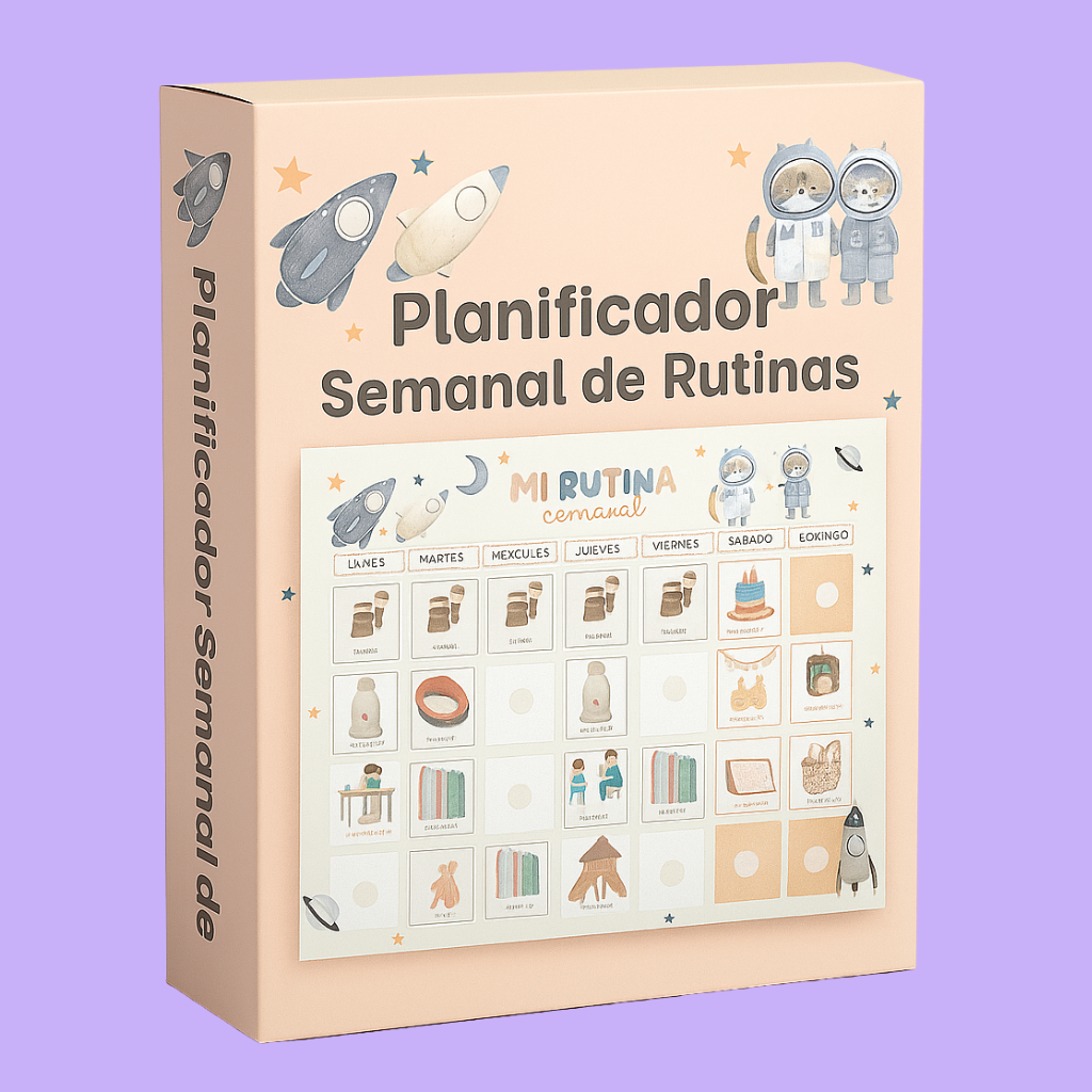 🗓️ Planificador Semanal Infantil de Rutinas + 210 Tarjetas de Tareas